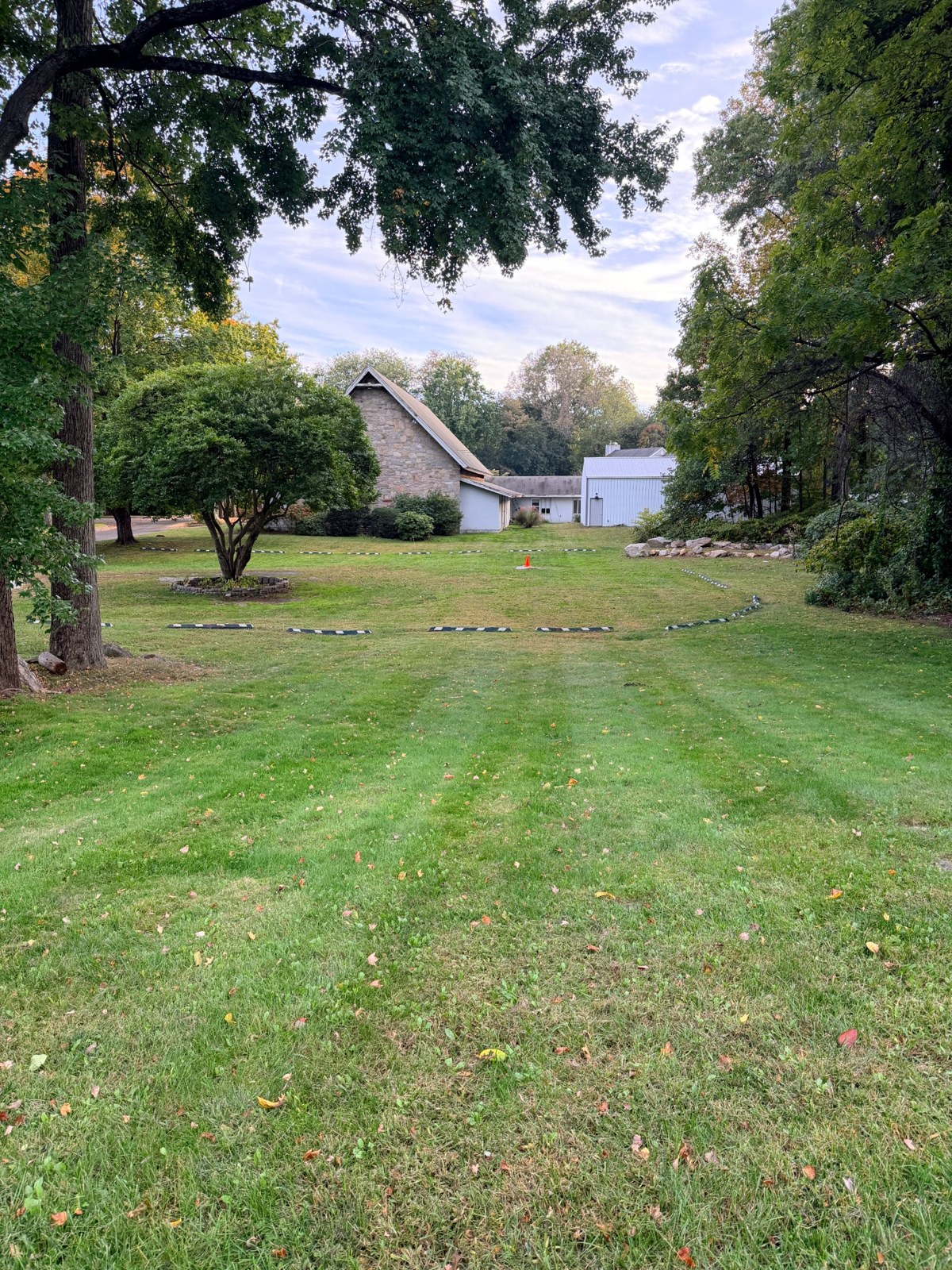 Broad River Church seen from near the road across the lawn